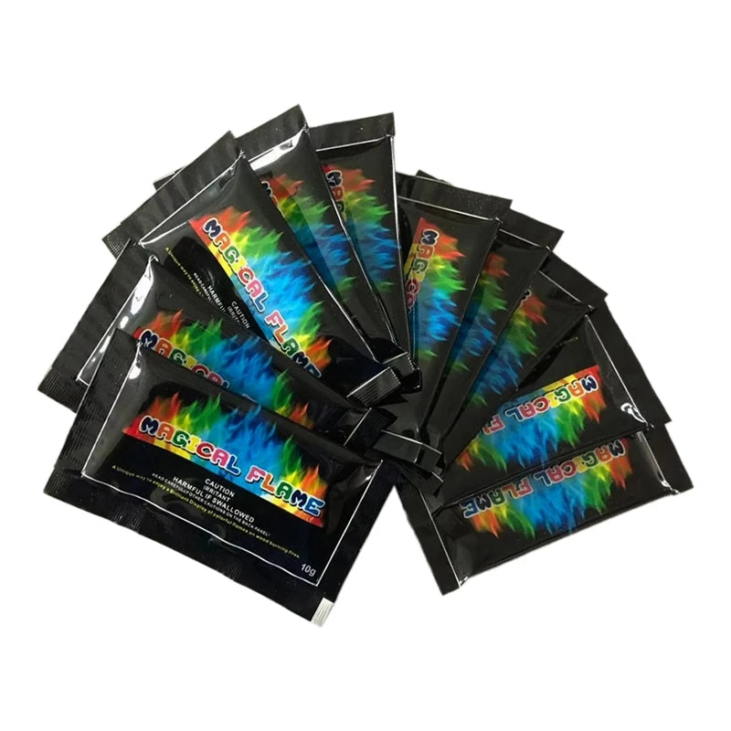 Green Fire Packet 10-Pack Color Changing Fire Packets – Non-Toxic Powder for Bonfires, F ...
