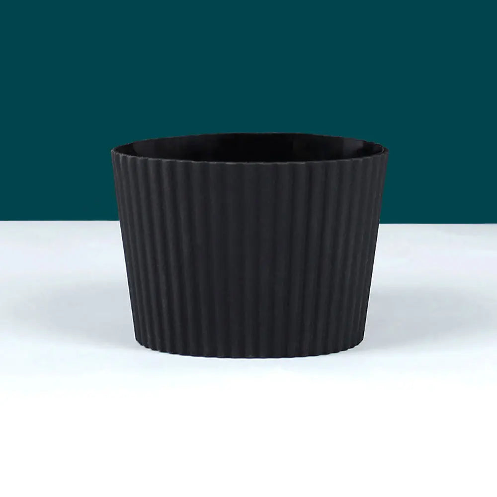 Silicone Coffee Cup Cover & Sleeve — Anti-Scalding, Anti-Slip Universal Tapered Thread Mug Protector for Ceramic & Glass Cups