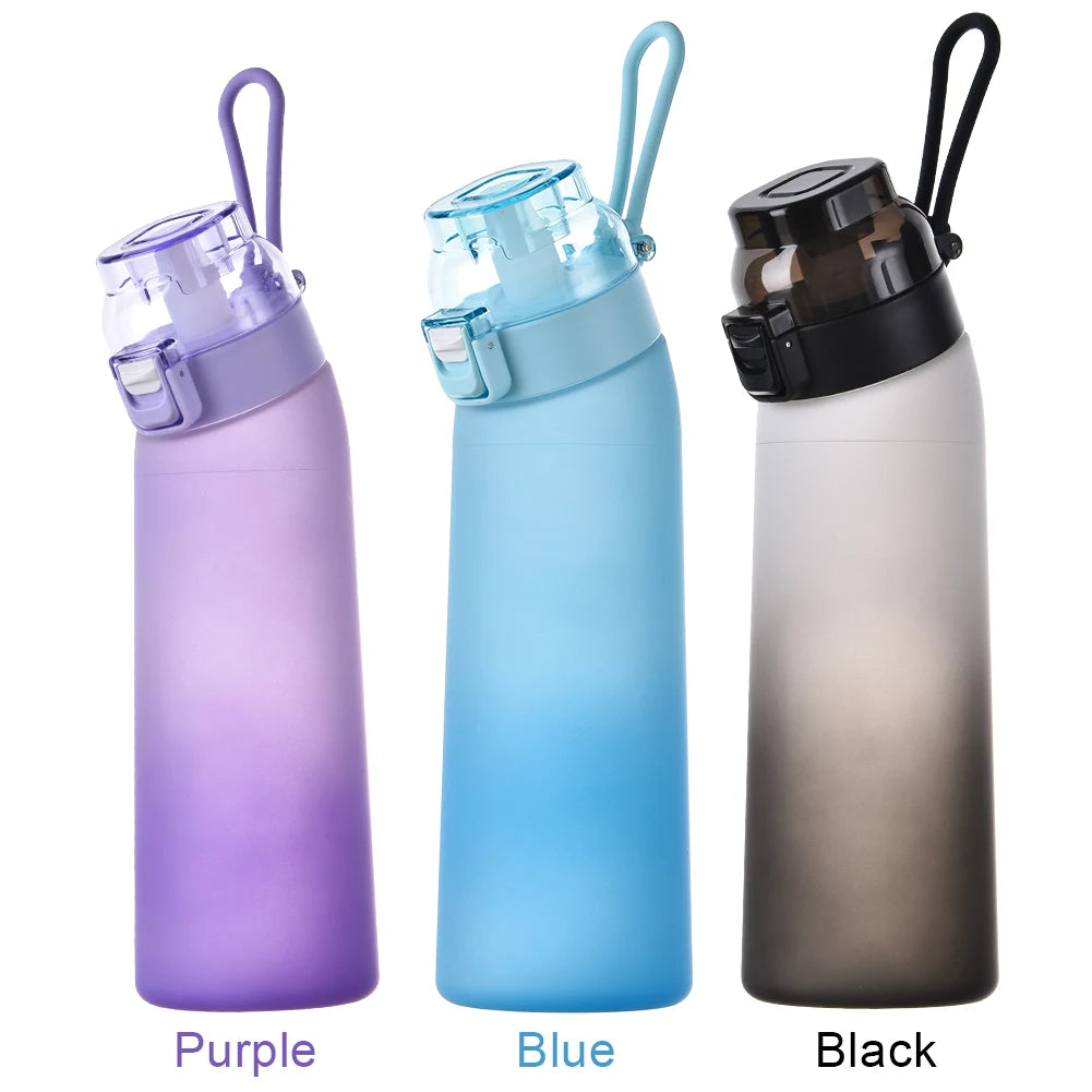 650ML Leak-Proof Fragrance Water Bottle , 7 Flavor Pods - Portable Air Water Bottle for Travel, Hiking & Climbing