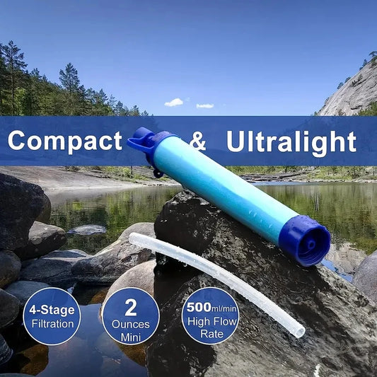 Outdoor Personal Water Filter Straw – Portable Water Purification System for Camping, Hiking & Survival