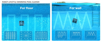 Robot Swimming Pool Cleaner – Cordless, APP-Controlled, Rechargeable 6400mAh Lithium Battery, Route Planning for Tiles, PVC, Mosaic, Cement