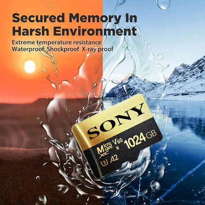 SONY High-Speed Micro SD Card – 128GB, 64GB, 256GB, 512GB, 1TB Memory Card for Phone, Camera & Tablet PC