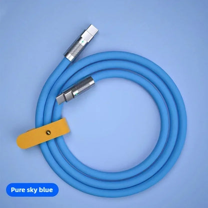 120W 7A Super Fast PD USB-C to USB-C Cable — Liquid Silicone Charger for Xiaomi, Huawei (1M/1.5M/2M)