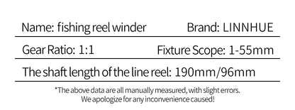 LINNHUE Lightweight Fishing Line Winder Spooler – Antirust Sturdy Tool for Spinning & Baitcasting Reels, Fishing Accessories