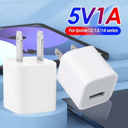 1-5 Pcs USB Wall Charger Adapter – Fast Charging for iPhone 14, 13, 12, 11 Pro Max, XR, XS, 8, 7, iPad, US Plug