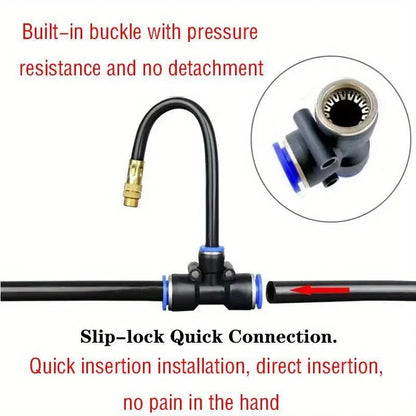 5-20M Automatic Garden Irrigation Kit – Universal Rotating Copper Nozzle Sprinkler for Balcony & Lawn Watering