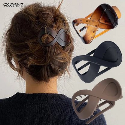 Large Seamless Hair Clamp: Women's Plastic Duckbill Claw Clip for Stylish Hairpin Styling - Essential Hair Accessories for Girls and Women