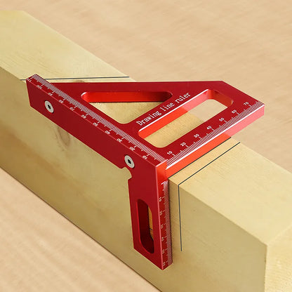 Aluminum Alloy Woodworking Square Protractor | High Precision Miter Triangle Ruler for Engineers & Carpenters