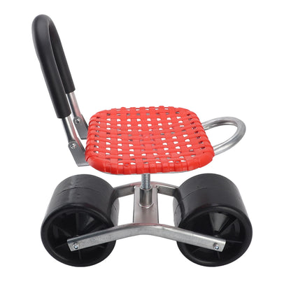 Garden Scooter Rolling Work Seat — Adjustable Iron Labor-Saving Seat for Efficient Field Work