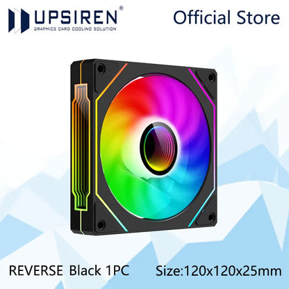 UPSIREN UF-1 PRISM 4 PRO 12cm ARGB Computer Chassis Fan – Quiet 4 Pin PWM Cooling Fan, 45.2CFM Air Volume (600-1500RPM)