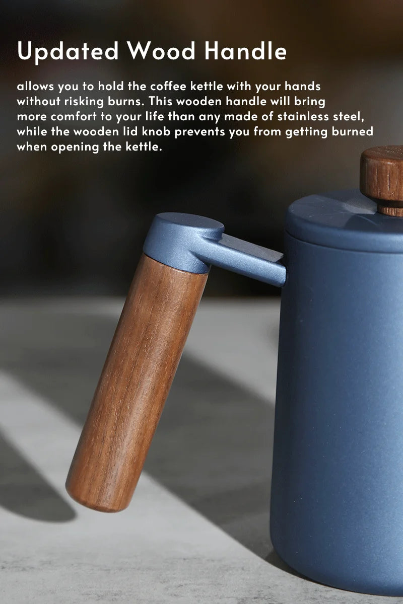 304 Stainless Steel 600ml Gooseneck Kettle — Long Spout Espresso Coffee Maker Teapot for Barista Tools