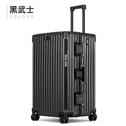 COLENARA Aluminum Frame Suitcase — High-Quality Large Capacity Trolley Travel Bag, 24", 26", 28", 30" Rolling Luggage