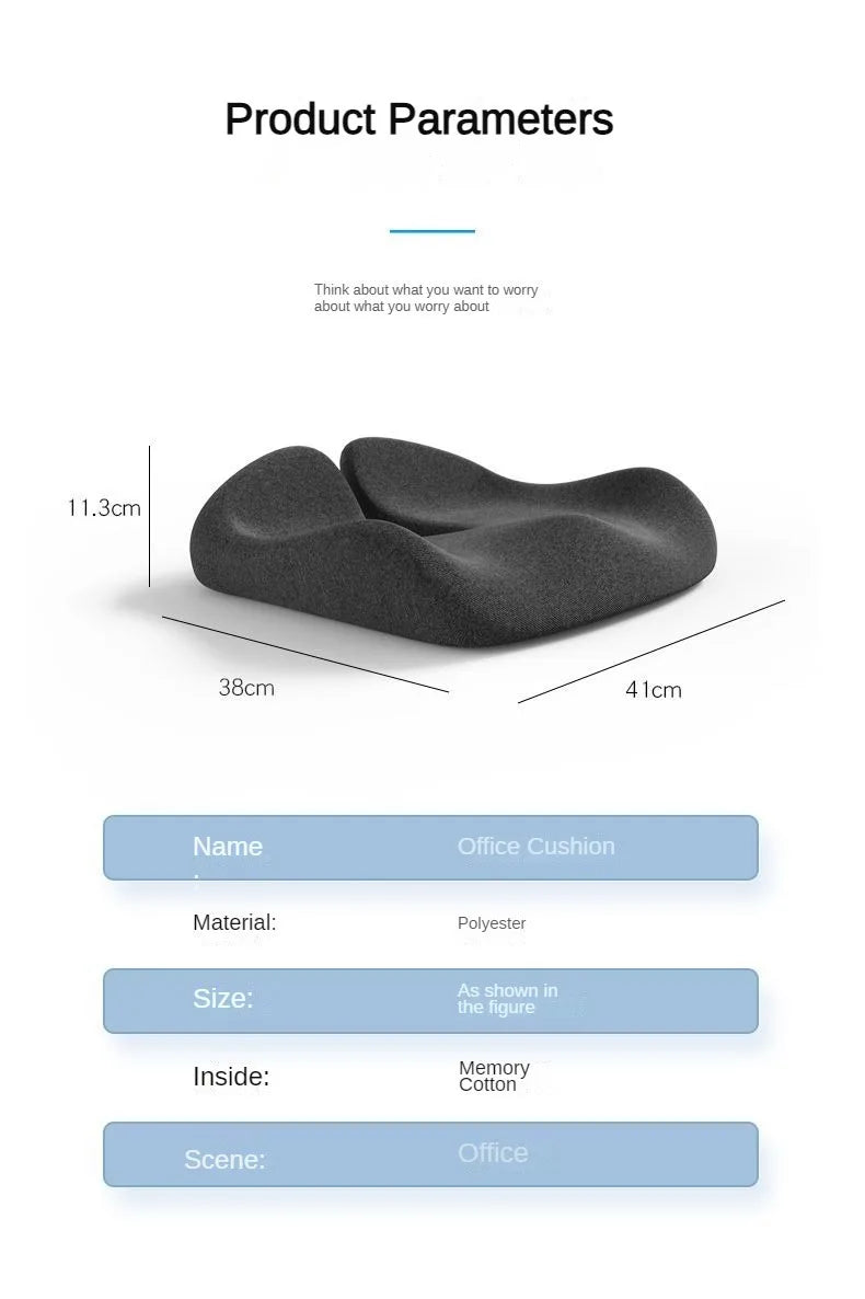 Orthopedic Memory Foam Coccyx Cushion – Tailbone & Sciatica Pain Relief for Office Chair & Car Seat, Non-Slip Comfort Design