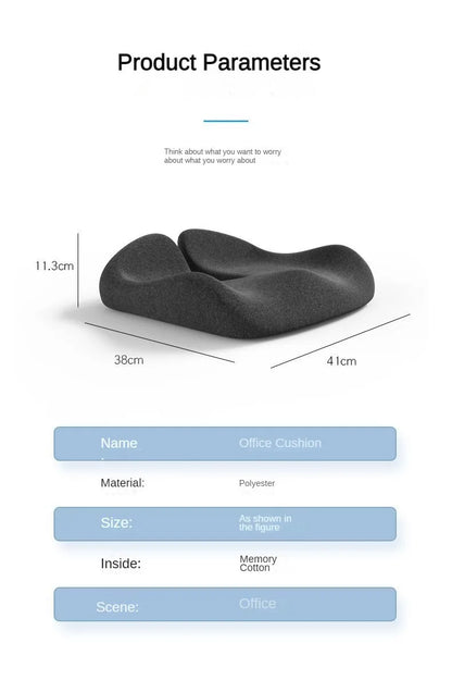 Orthopedic Memory Foam Coccyx Cushion – Tailbone & Sciatica Pain Relief for Office Chair & Car Seat, Non-Slip Comfort Design