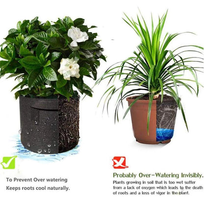 5-Pack Grow Bags with Handles — Aeration Fabric Pots for Plants, Available in 3, 4, 5, 7 & 30 Gallon