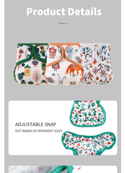 Kangobaby #My Soft Life# Reusable Baby Cloth Diaper Cover – Washable Newborn Nappies 0-3 Months