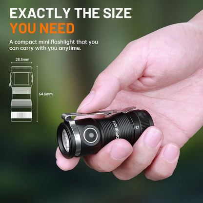 Sofirn Mini SC13 SST40 LED Tactical Flashlight — 1300LM 18350 Rechargeable Keychain Torch with Magnetic Base