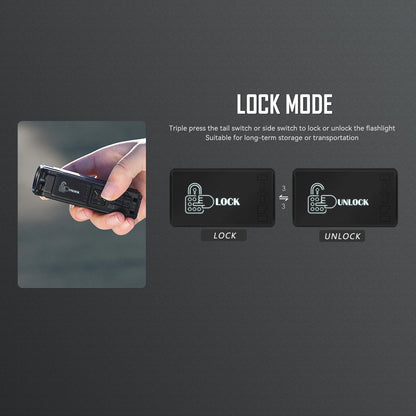 IMALENT BL50 EDC Flashlight – 3600 Lumen Cree XHP50 HI LED, Type-C Rechargeable Dual Light for Camping & Work