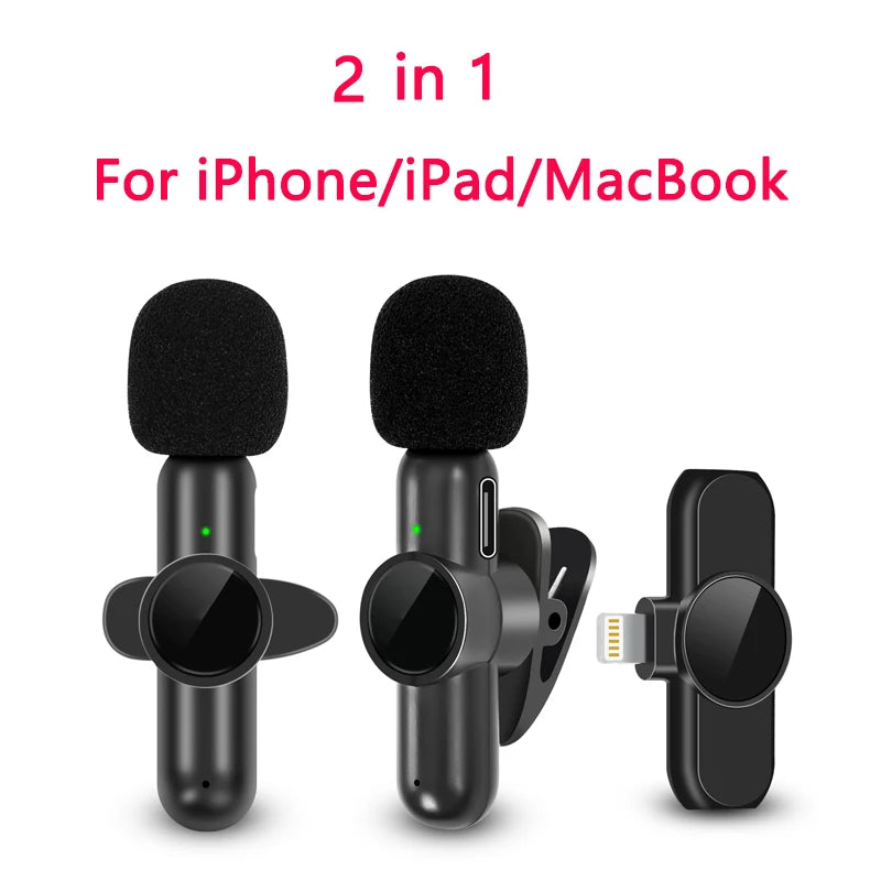 K61 Wireless Lavalier Microphone – Mini Mic for iPhone, iPad, Android, Laptop, and Live Streaming