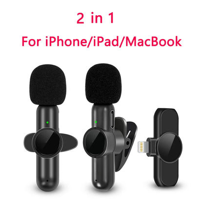 K61 Wireless Lavalier Microphone – Mini Mic for iPhone, iPad, Android, Laptop, and Live Streaming