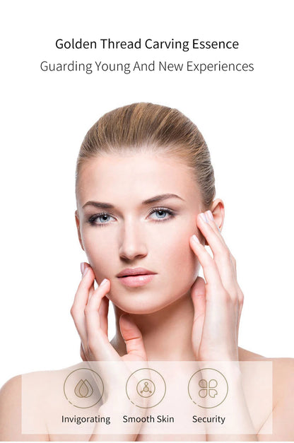 Soluble Gold Silk Face Lifting Threads Serum – Collagen Peptide Protein Essence for Anti-Aging & Firming Skin