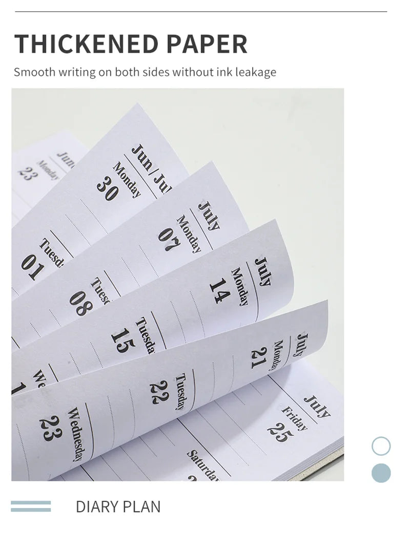 2025 A7 Pocket Planner – 365 Day PU Cover Notebook, Daily & Weekly Calendar, Office & School Agenda