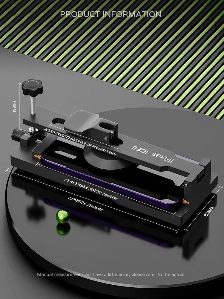 iFixes iCF6 Mobile Phone Screen Opening Fixture — Portable Adjustable LCD Clamp with Strong Suction Cup