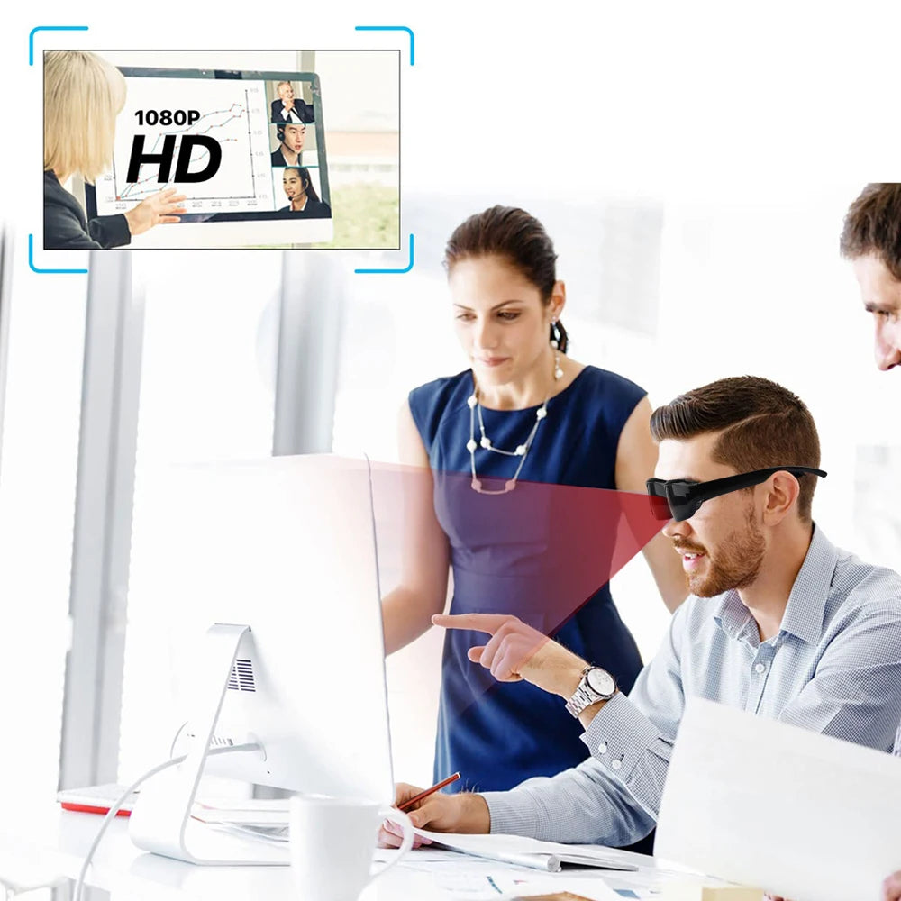 Wearable HD 1080P Mini Glasses Camera – Portable Outdoor Security Sports DV DVR Video Recorder, Surveillance Camcorder for Driving