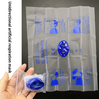Disposable First Aid Breathing Respirator – Portable CPR Resuscitation Mask for Emergency Artificial Respiration