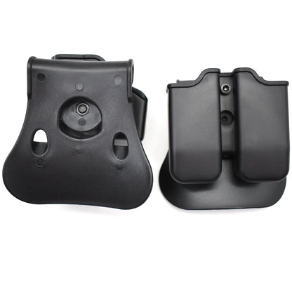 Left Hand Gun Holster – IMI Glock Pistol Case for Gen 1-4 Glock 17, Waist Holster with 9mm Mag Pouch, Hunting Accessories