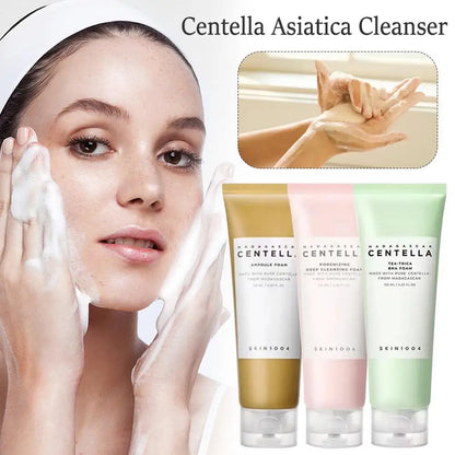 Centella Poremizing Deep Cleansing Foam – Oil Control & Moisturizing, Madagascar Centella Pore-Cleaning Skin Care 1004