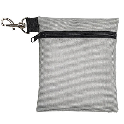 Golf Tee Pouch – Zipper Golf Ball Bag with Metal Lobster Claw Clip for Men & Women, Valuables Holder
