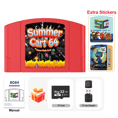 SummerCart 64 Open Source SC64 Flash Card – N64 Game Cartridge with 64DD Emulation & 5400+ Games Compatibility