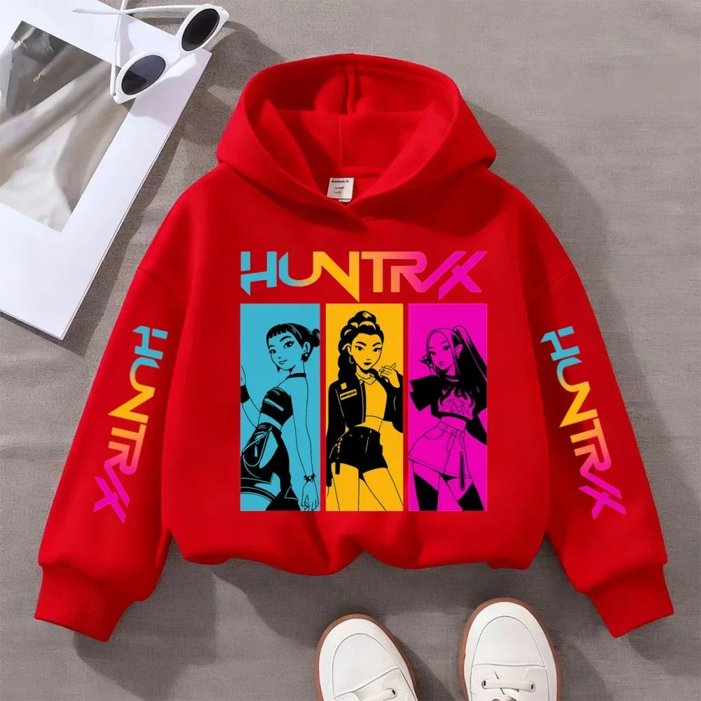 2025 Fall/Winter KPop Demon Hunters Hoodie – Cute Fashion Sweatshirt for Girls, Children's Clothing