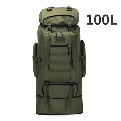 80L/100L Mountaineering Tactical Backpack - Large Outdoor Hiking, Camping & Travel Bag