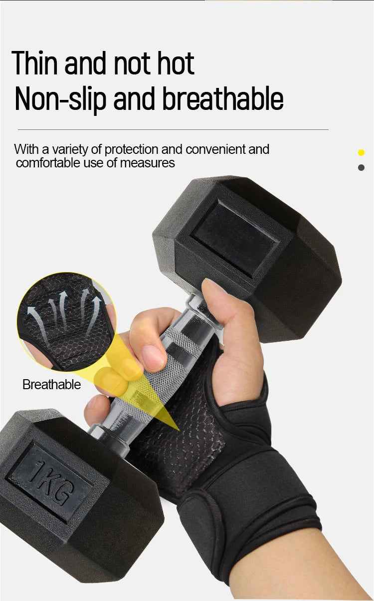 Men & Women Training Workout Gloves – Weightlifting Gym Fitness Hand & Wrist Protection Gloves