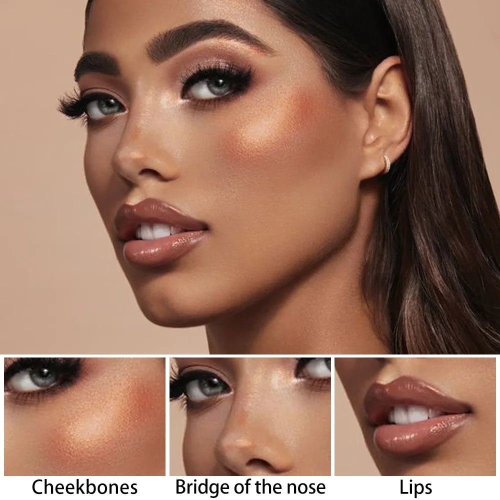 Highlighting & Bronzer Stick - Face Brightening Blusher, Rouge Concealer Pen, Long-Lasting Corrector & Nose Contouring Cosmetics