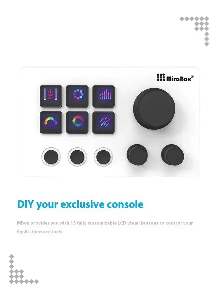 Mirabox N3 Streamdeck Keypad — Mini Customizable Macro Keyboard with Screen & Knob for Desktop