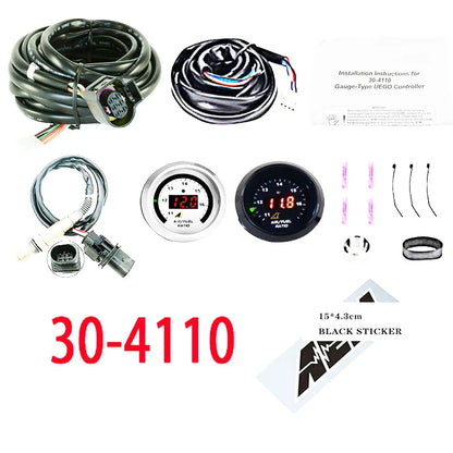 AEM X-Series Wideband O2 Air Fuel Ratio Gauge Kit – LSU 4.9 Oxygen Sensor + 15*4.3cm Decal, Model 30-0300 30-4110