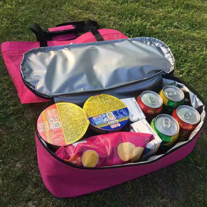 Women’s Waterproof Picnic & Beach Tote Bag – Double Layer Transparent Mesh Insulated Shopping Bag