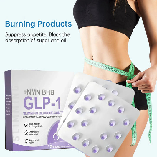 32PCS GLP-1 & NAD+ Weight Management Supplement – Supports Intestinal Digestion, Suitable for Men and Women