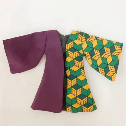 1/12 Scale Demon Slayer Action Figure – Tomioka Giyuu & Kamado Tanjirou with Grid Cloak Kimono for 6" Body Models