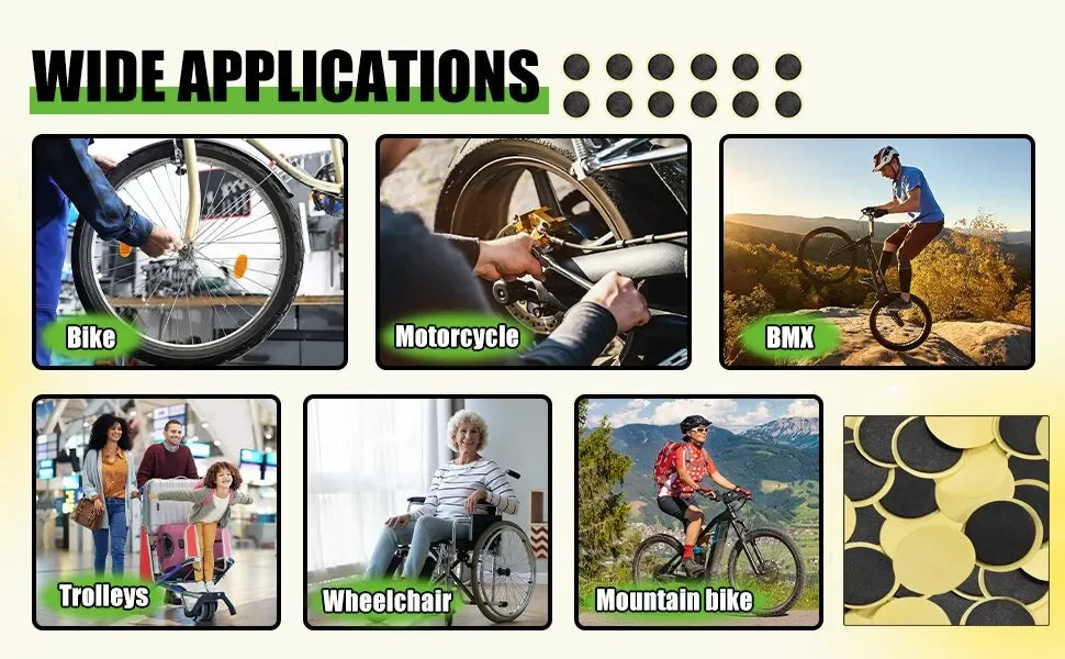 30/20/10PCS Bicycle Glue-Free Tire Patches – Quick Drying Adhesive Repair Tool for Tyre Protection, Bike Accessories