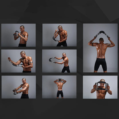 Twister Arm Exerciser — Adjustable Foam Handle Spring Workout Bar for Forearm, Triceps & Chest Training