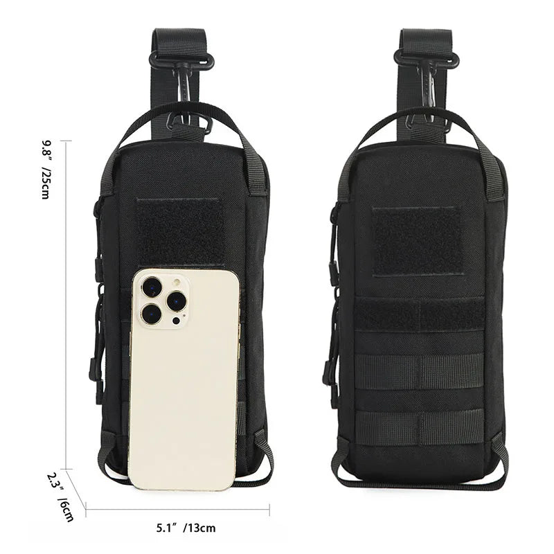 Tactical IWB Concealment Pistol Pouch - MOLLE Shoulder Strap Gun Holster for Glock 17/19, 1911, Taurus G2C, HK USP