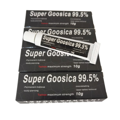 99.5% Super Gooscia Tattoo Numbing Cream 10g – High-Quality Pre-Permanent Makeup for Microblading, Piercing, Eyebrows & Lips
