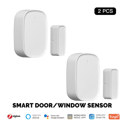 MOES Tuya ZigBee Smart Window & Door Sensor – Home Security Alarm with Remote Control via Smart Life App