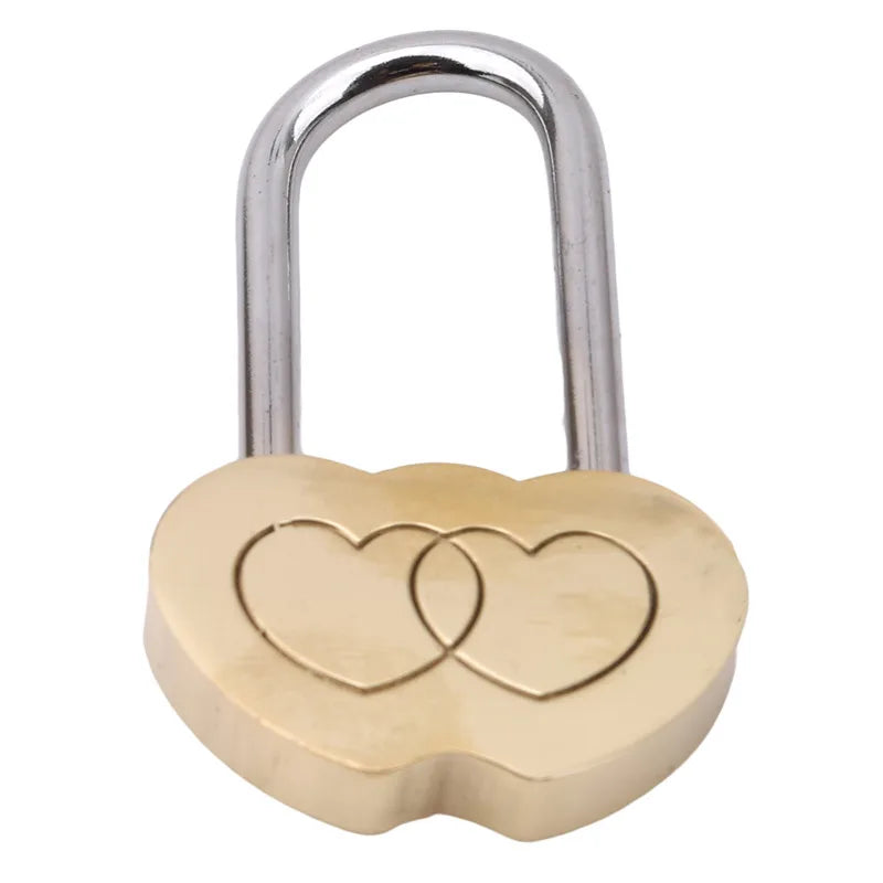 Padlock Love Lock – Engraved Double Heart, Valentine's & Anniversary Gifts for Couples, Christmas Gift