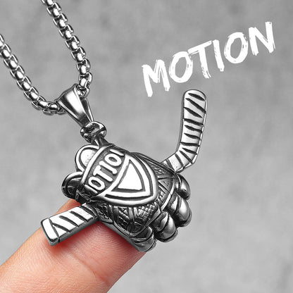 Messi, Ronaldo, Mbappé Football Jersey Necklace – Stainless Steel Dumbbell Pendant Chain for Men, Punk Gym Style