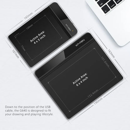 XPPen Star G640 6.5×4 Inch Graphic Drawing Tablet – Battery-Free with 8192 Levels Pressure & 266 RPS for Windows, Mac, Chromebook & OSU Gaming